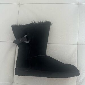 UGG Black Winter Boots with Buckle